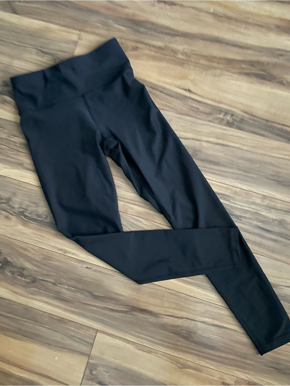 Athleta Black High-Waist Performance Leggings perforated XS like new